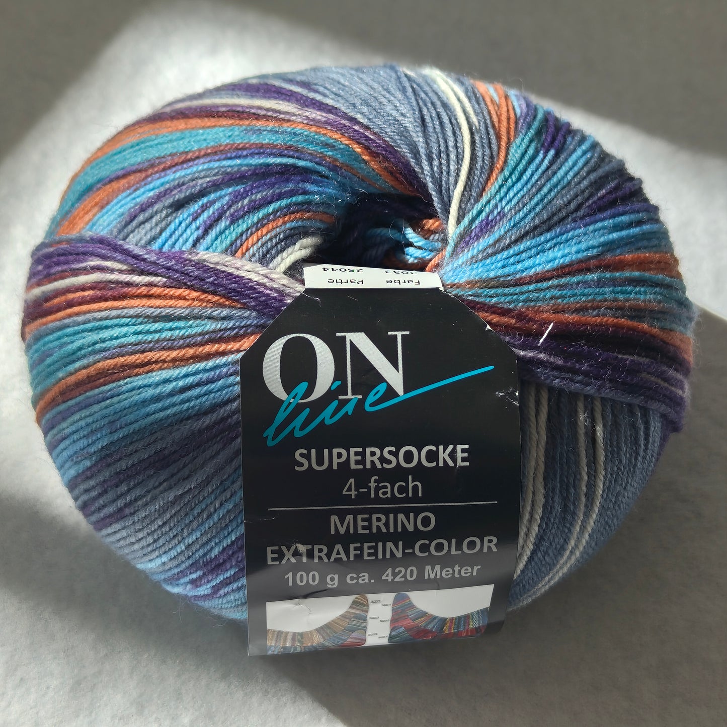 Supersocke Merino extrafein color, 4fädig